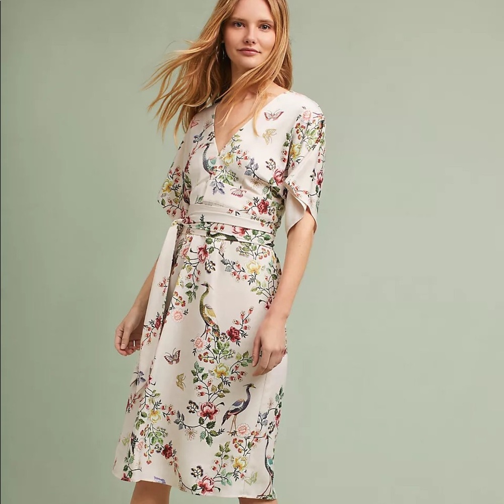 NEW Anthropologie dRA Avian Kimono Midi Dress SZ 10 Z16-11